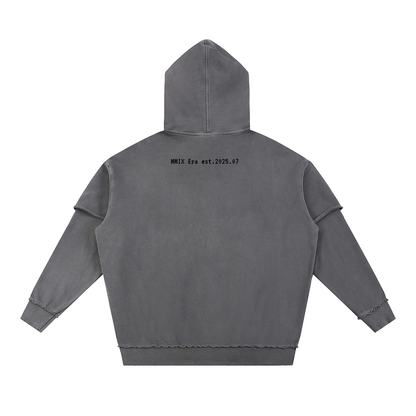 SnøWorld raw edge hoodie