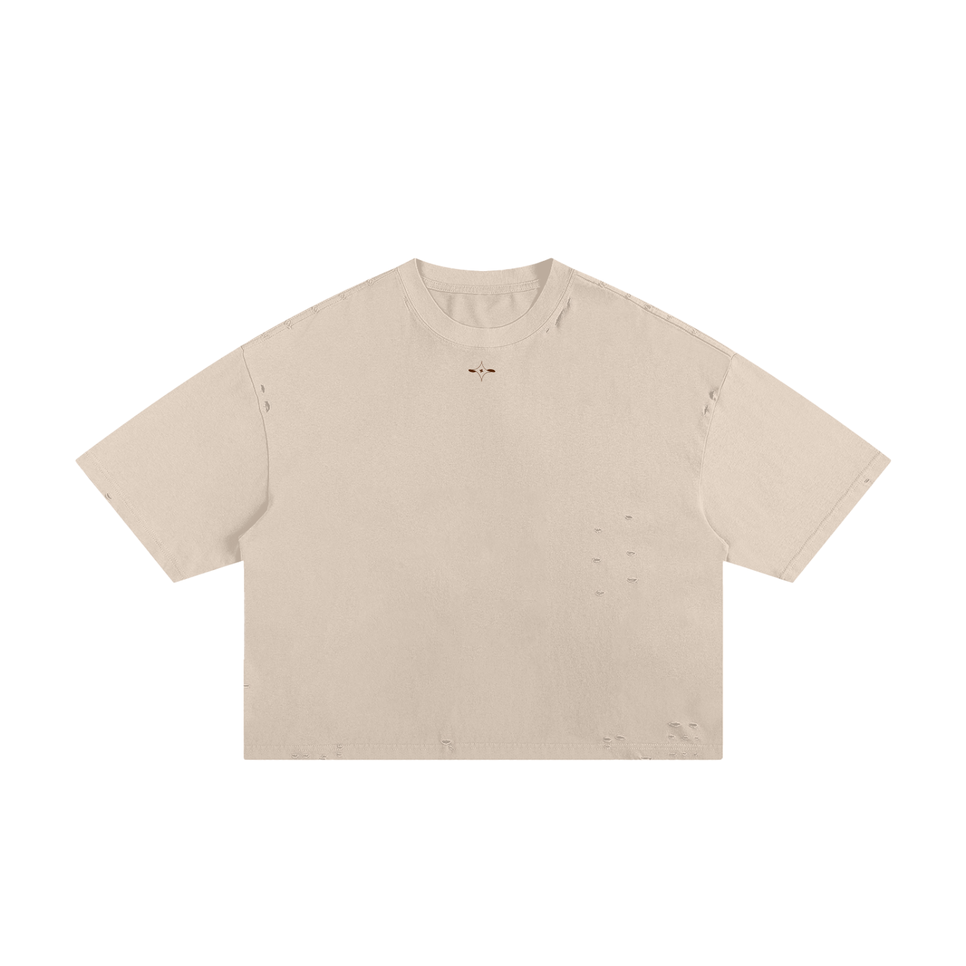 T-shirt Boxy Effiloché Studio