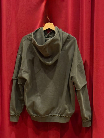 SnøWorld raw edge hoodie