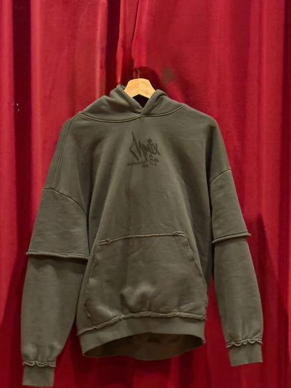 SnøWorld raw edge hoodie