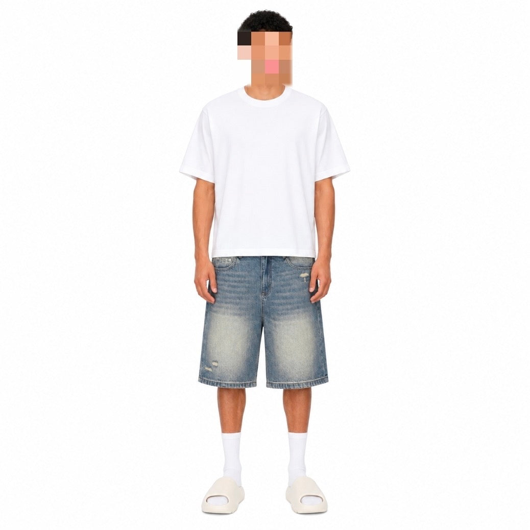 Short en jean délavé Le Terrain