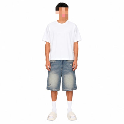 Short en jean délavé Le Terrain
